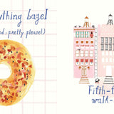 NYC ABC by Mr. Boddington - A Delightful Alphabet Book for Young Explorers. Sample Page Letters E and F.